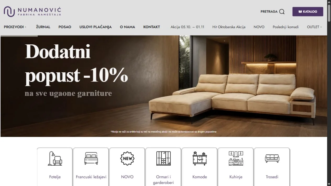 Numanović — website by Ald1n